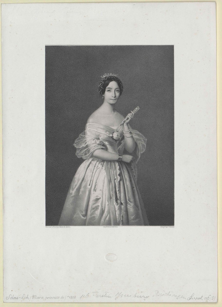 Maria prinsesse Ysenburg og Buedingen af Artist Unknown