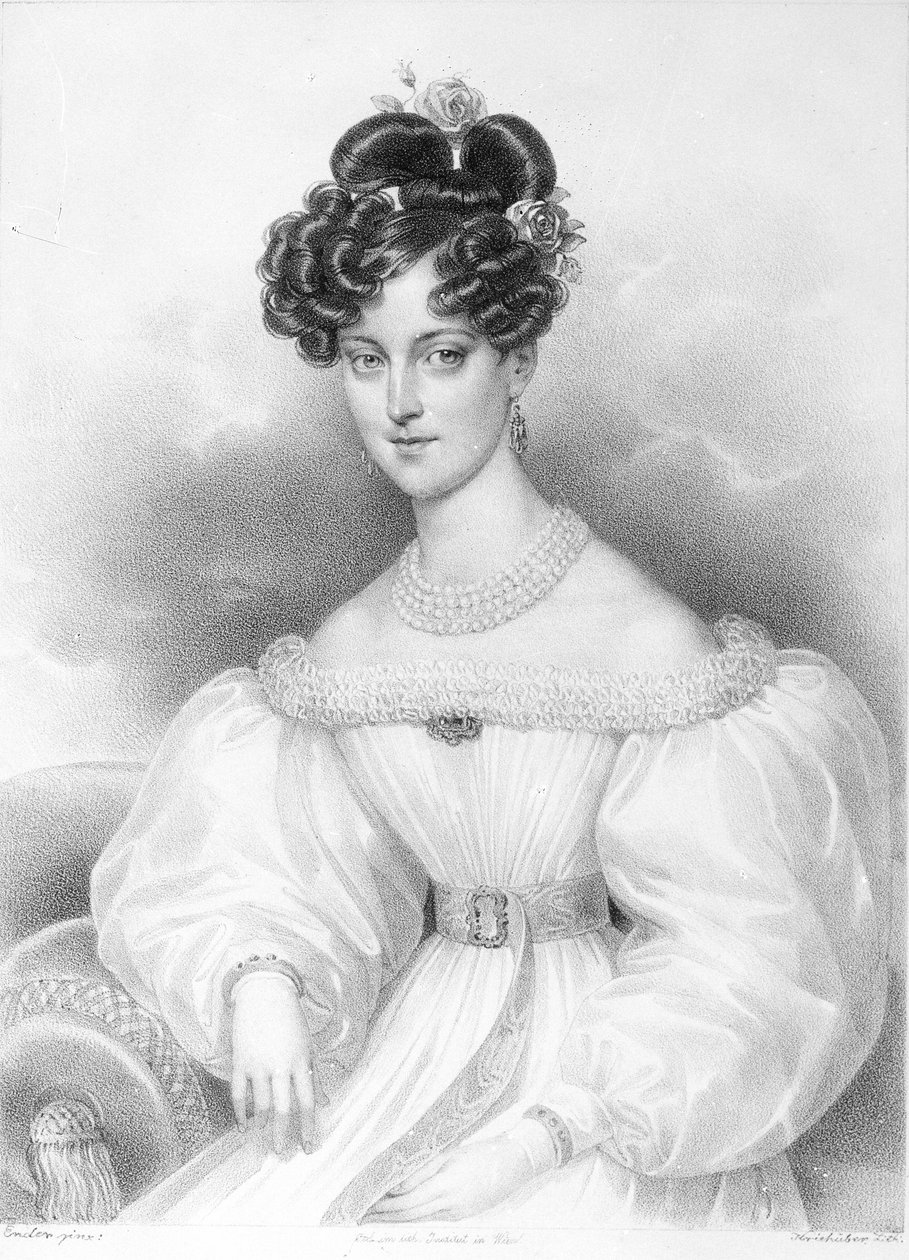 Marie Charlotte baronesse af +1841 Kerpen af Artist Unknown