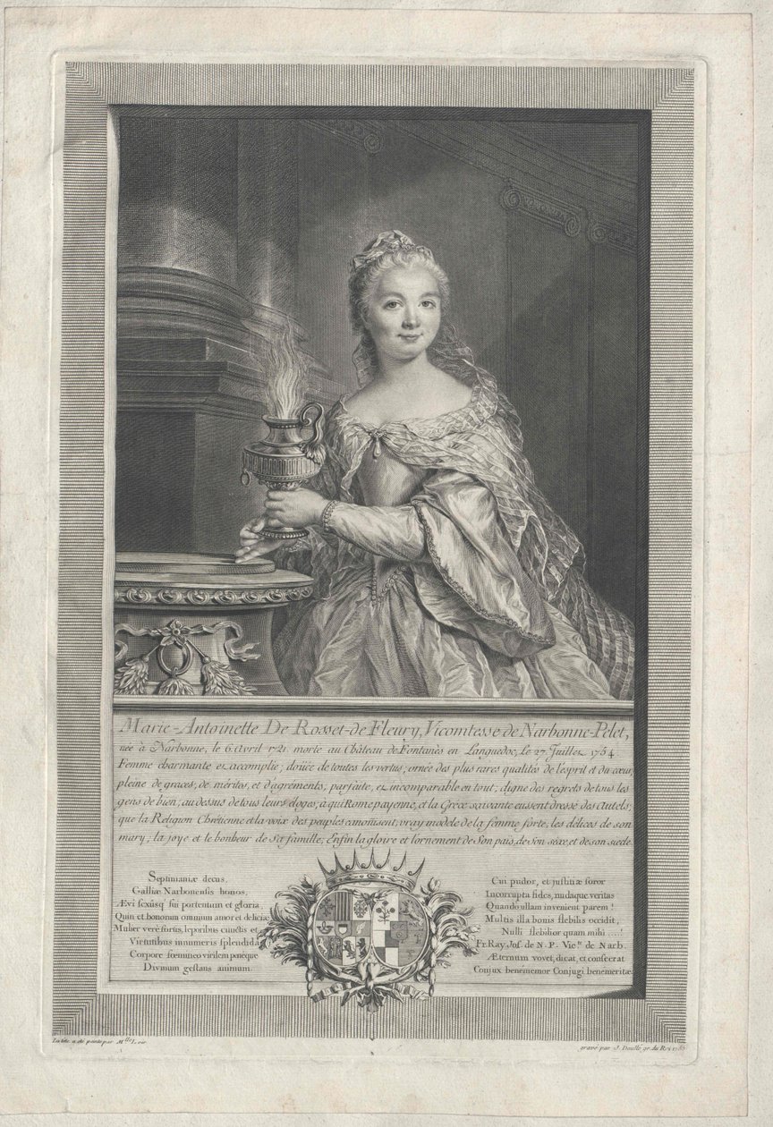 Marie Diane Antoinette de Rosset de Rocozel de Fleury af Artist Unknown