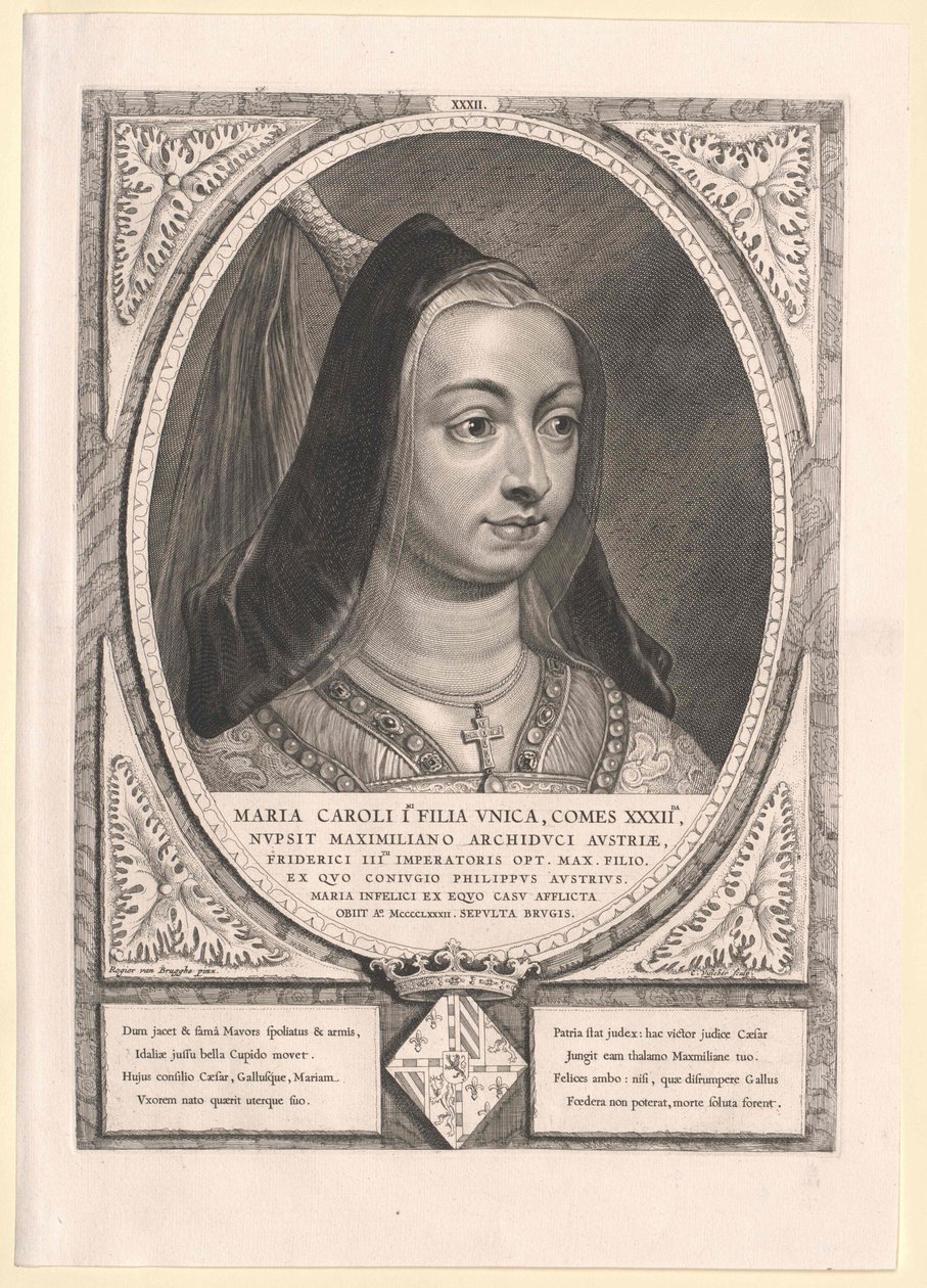 Maria af Burgund (print) af Artist Unknown
