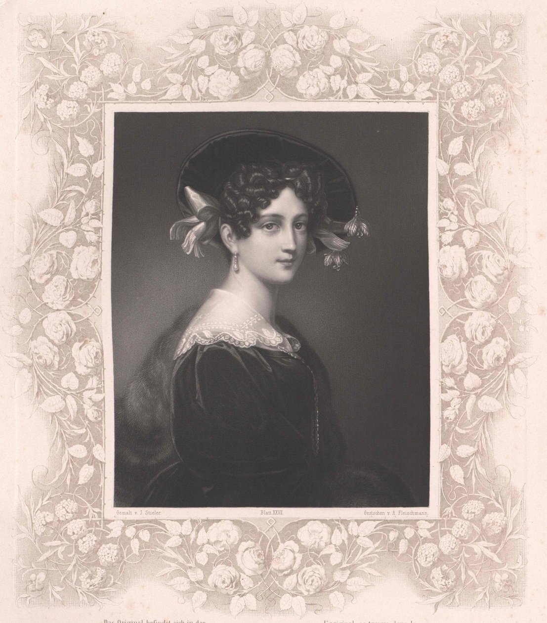 Maximiliane Borzaga (print) af Artist Unknown