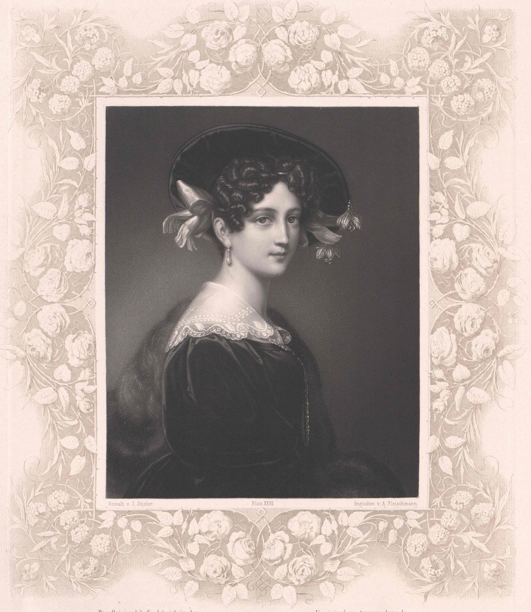 Maximiliane Borzaga (print) af Artist Unknown