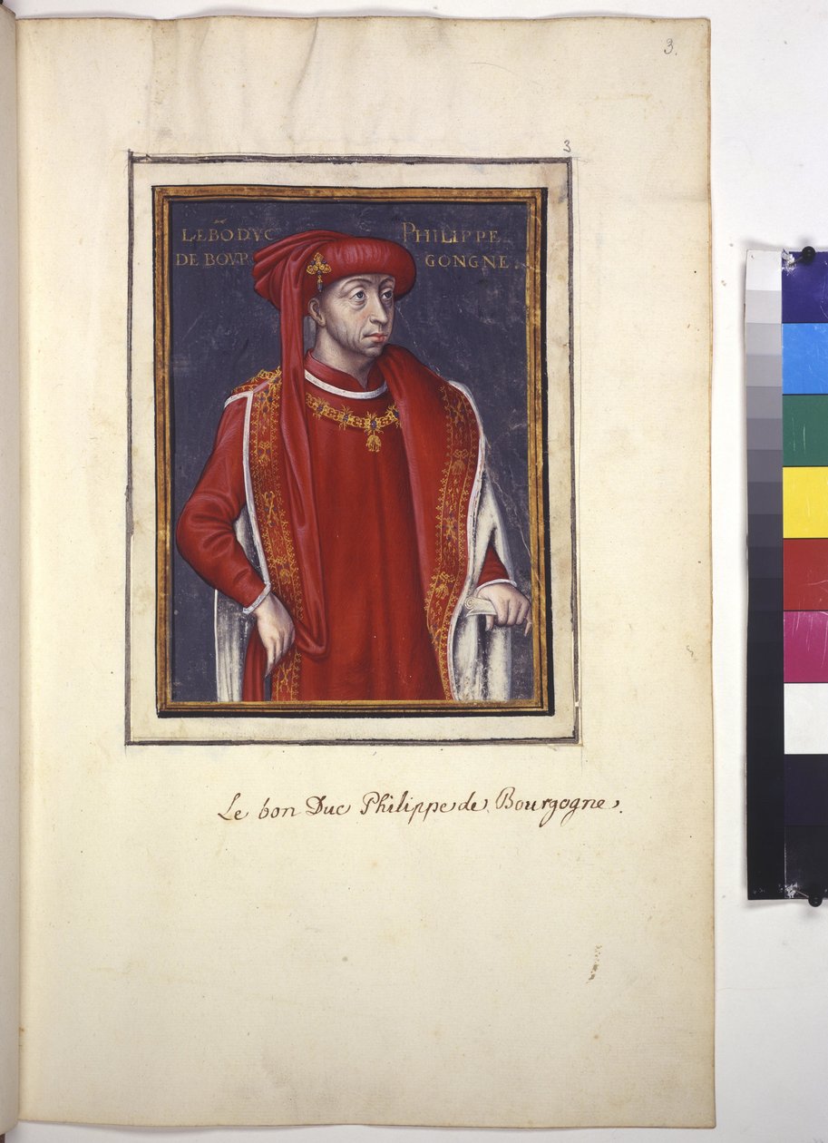 Miniature, :, Philip III . den gode af Artist Unknown