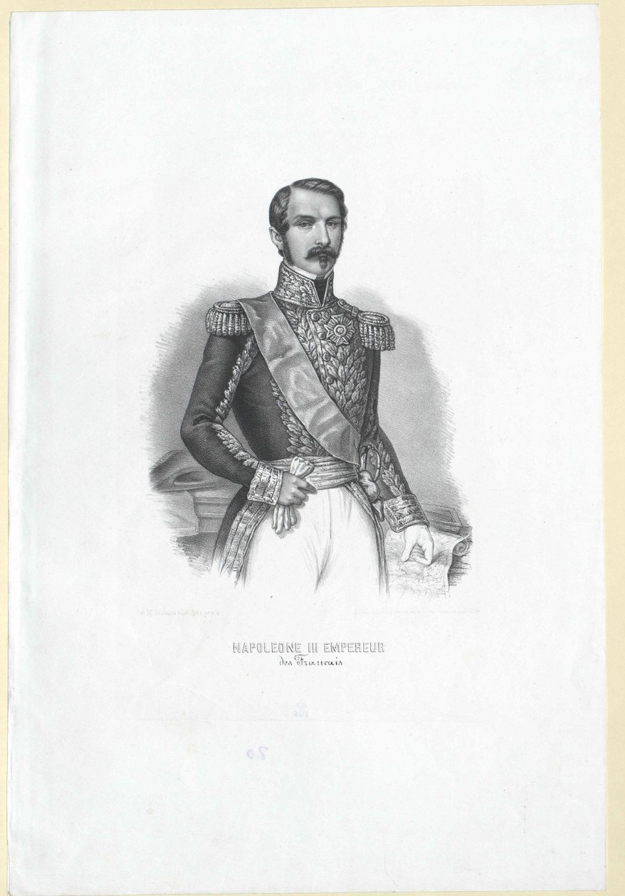 Napoleon III kejser af Frankrig, af Artist Unknown