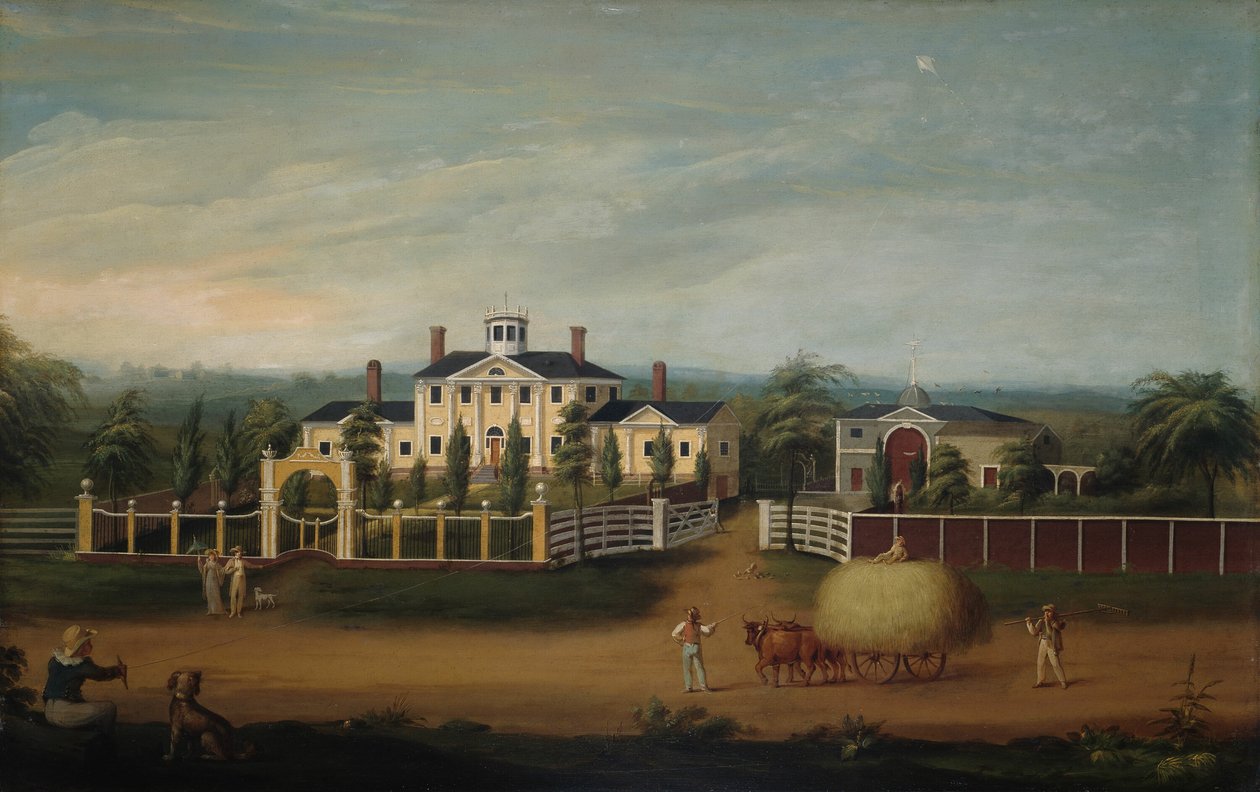 New England Country Seat af Artist Unknown