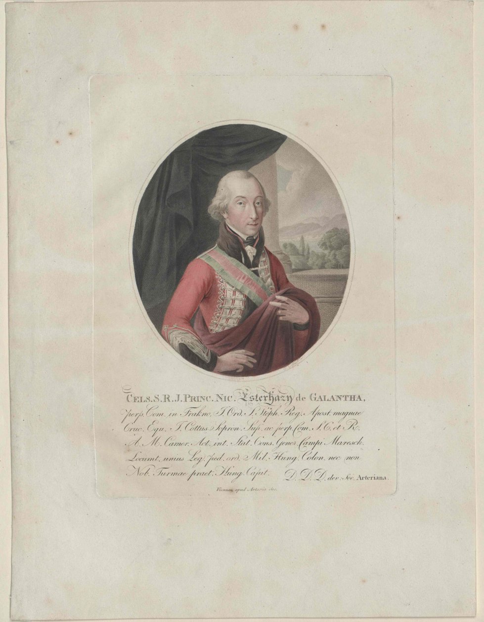 Nikolaus Prins Esterhazy af Artist Unknown