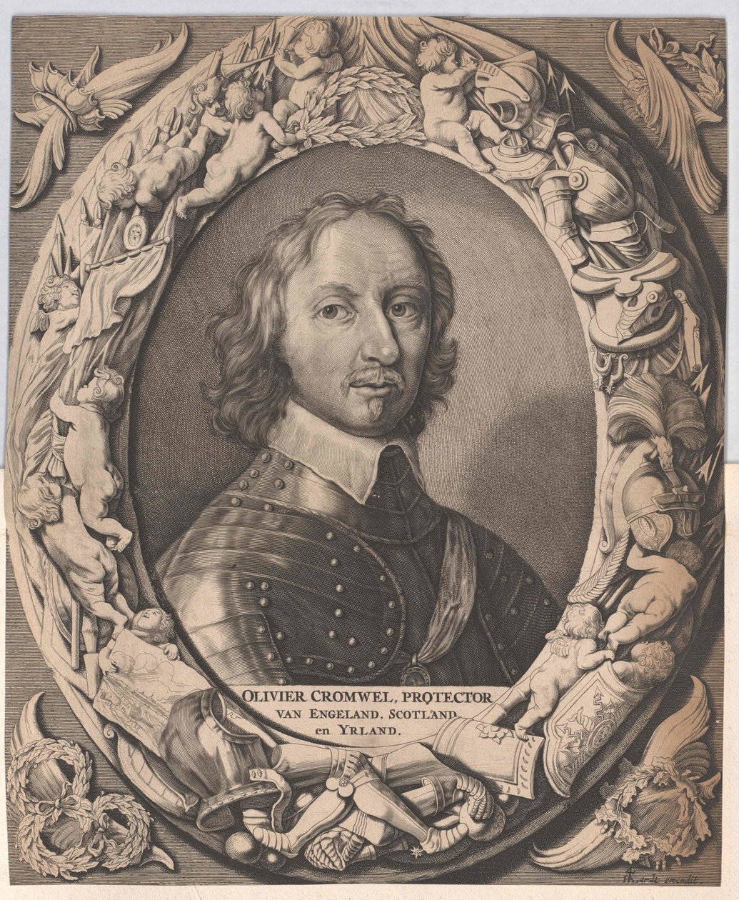 Oliver Cromwell (print) af Artist Unknown