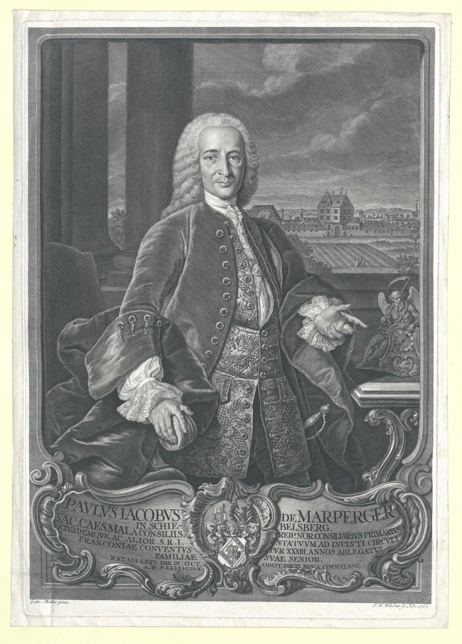 Paul Jakob von Marperger af Artist Unknown