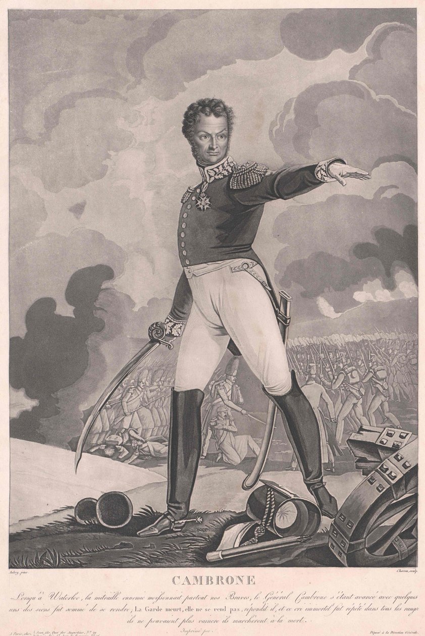 Pierre Jacques Etienne Vicomte Cambronne af Artist Unknown