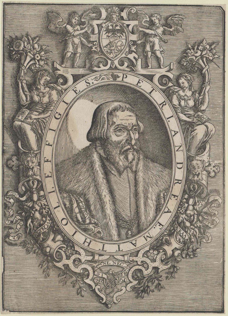 Pietro Andrea Mattioli (print) af Artist Unknown