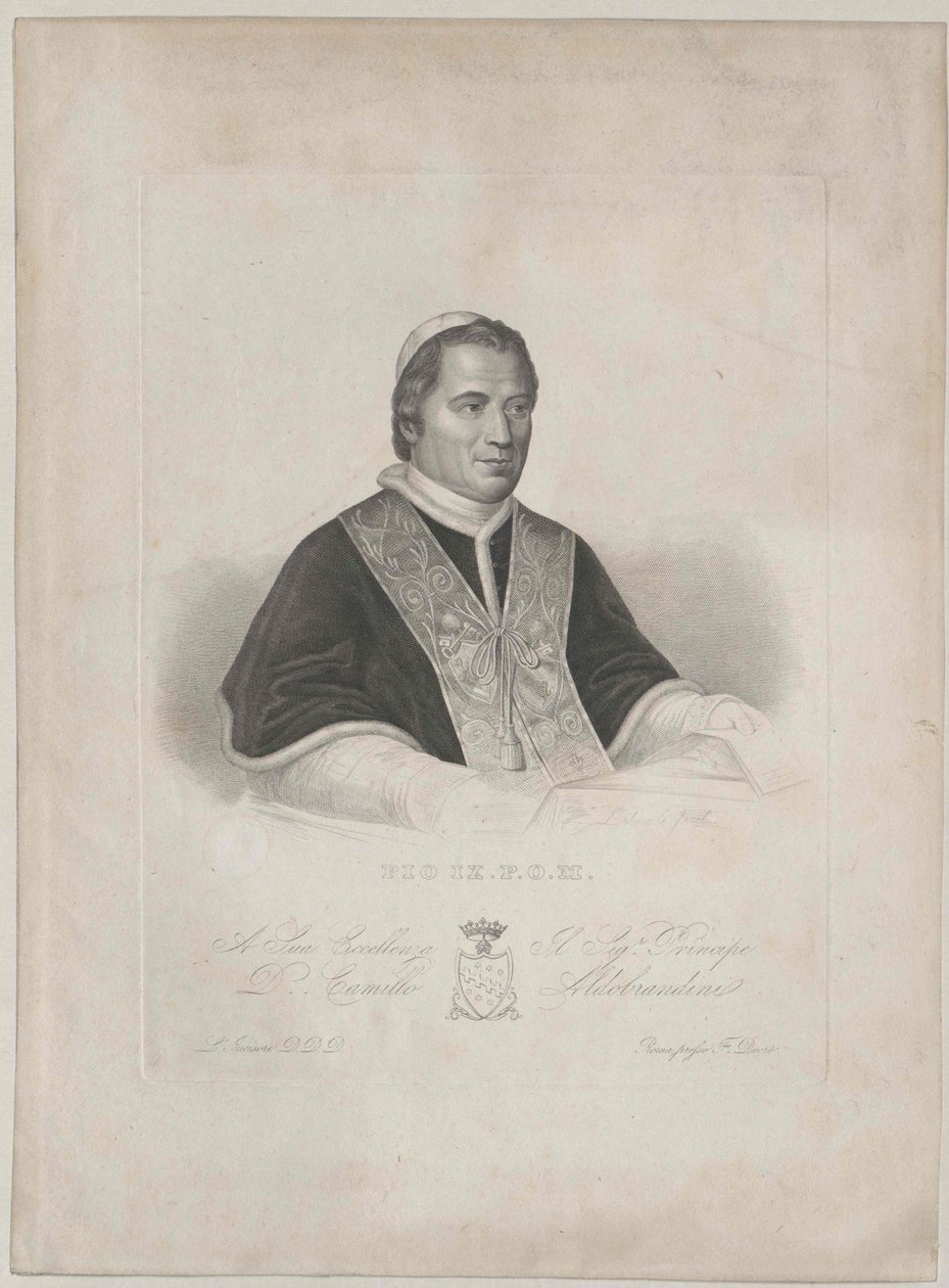 Pave Pius IX af Artist Unknown