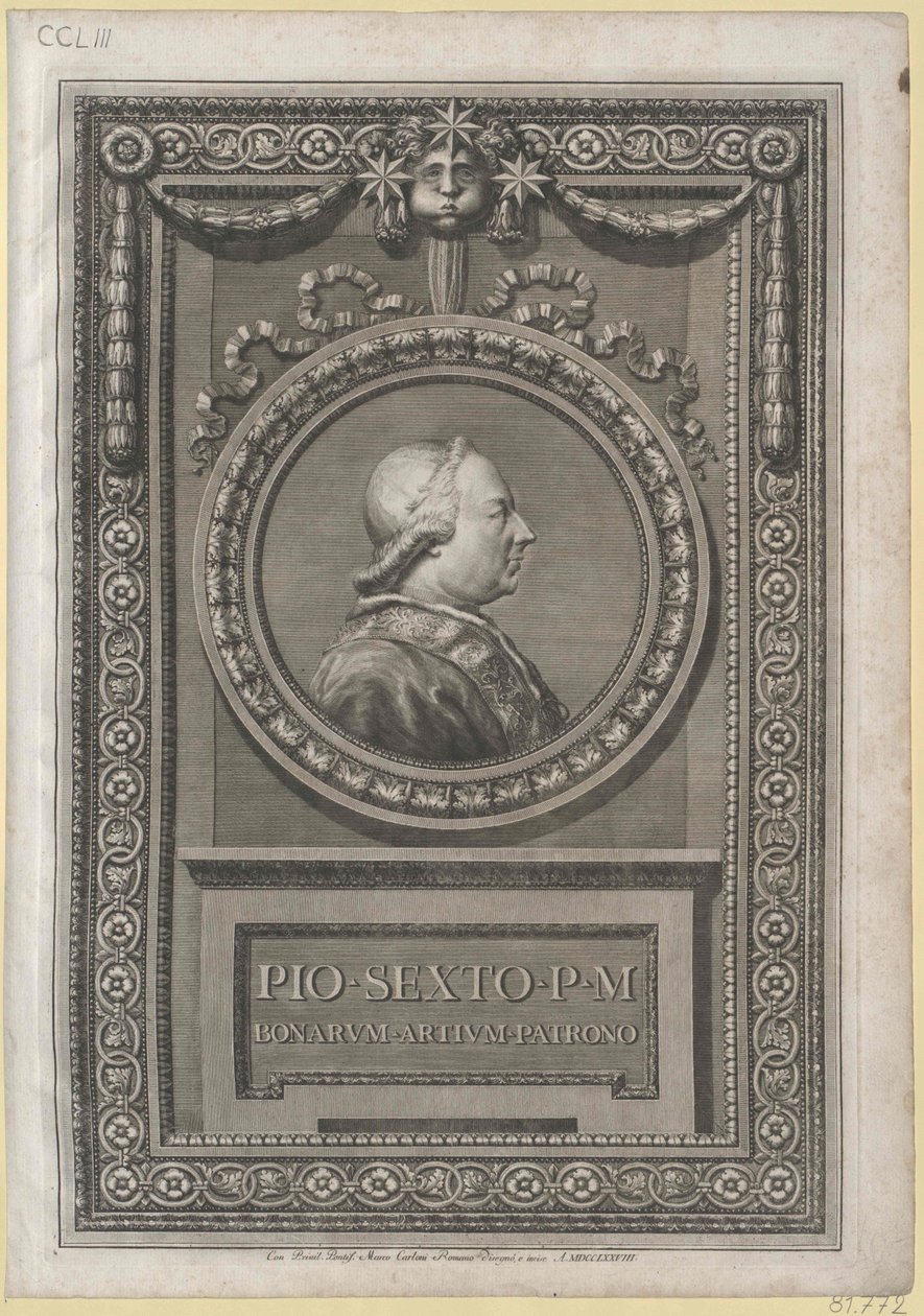 Pave Pius VI (print) af Artist Unknown