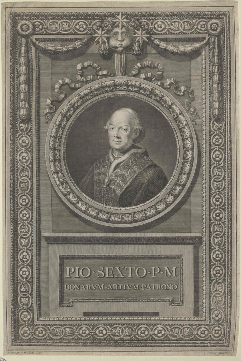 Pave Pius VI (print) af Artist Unknown