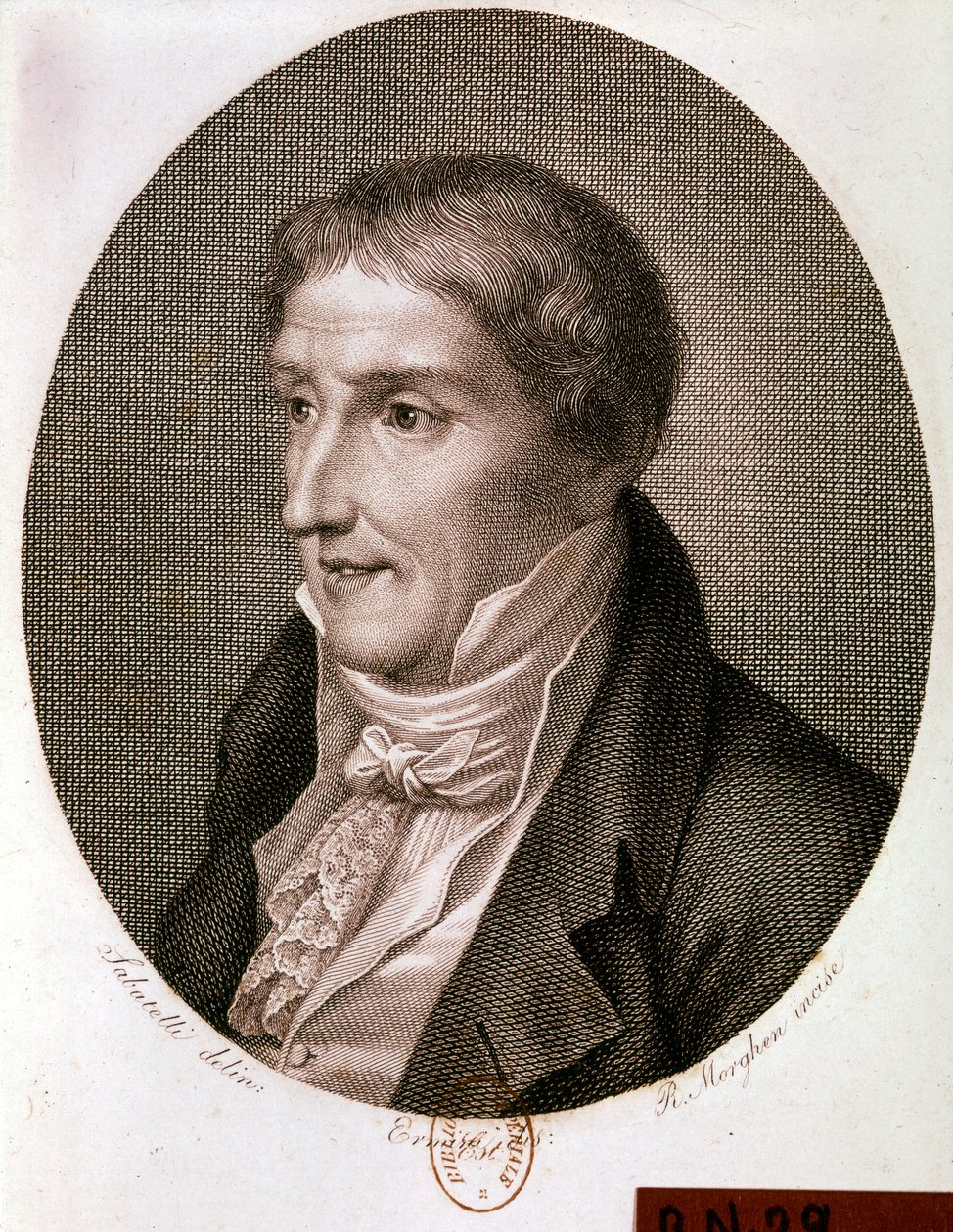 Portræt af Alessandro Volta (kobberstik) af Artist Unknown