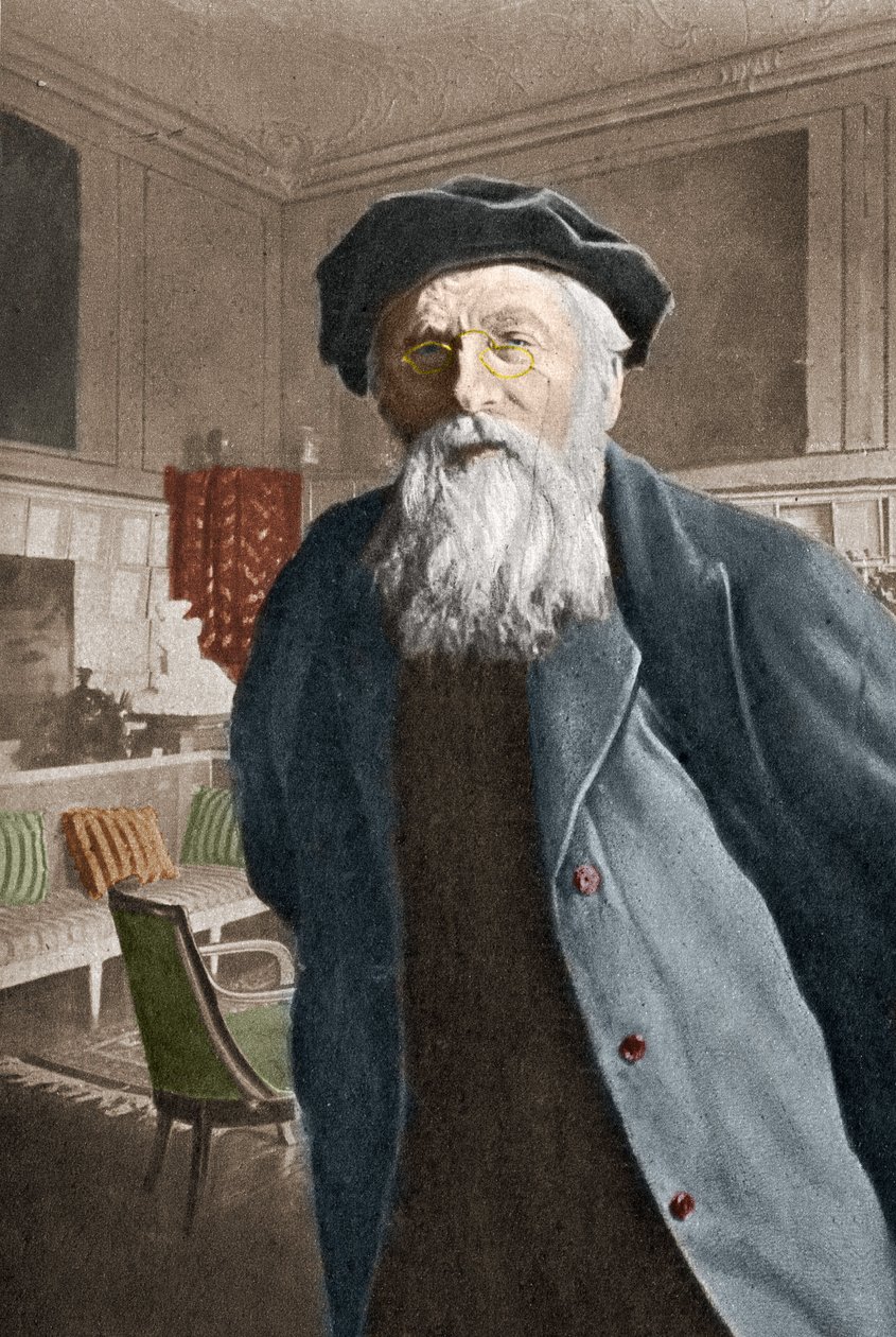 Portræt af Auguste Rodin, fransk billedhugger. af Artist Unknown
