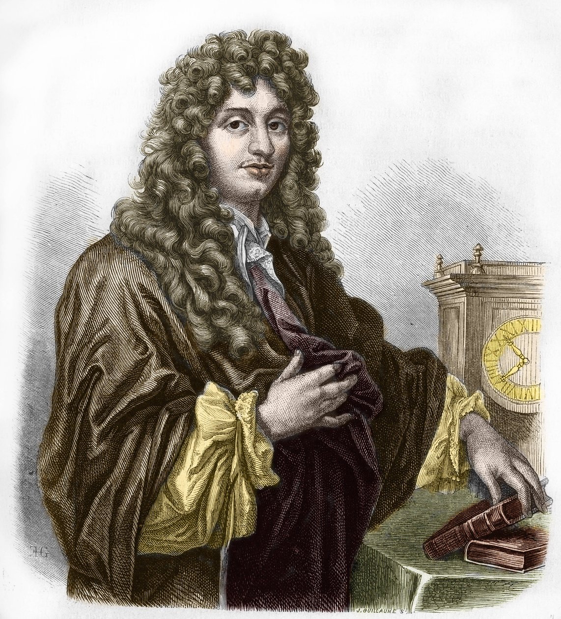 Portræt af Christiaan Huygens, hollandsk fysiker og matematiker af Artist Unknown