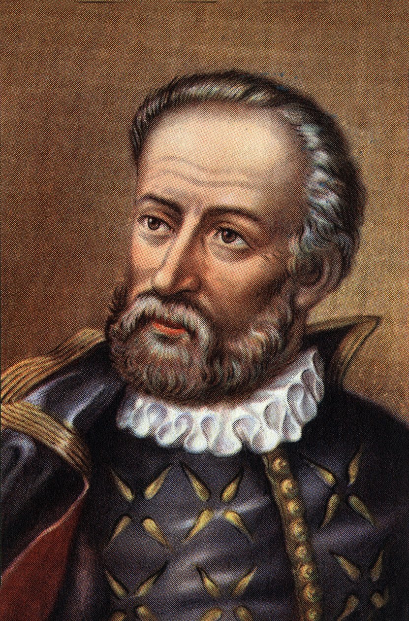 Portræt af den portugisiske navigatør Fernand de Magellan (chromo) af Artist Unknown