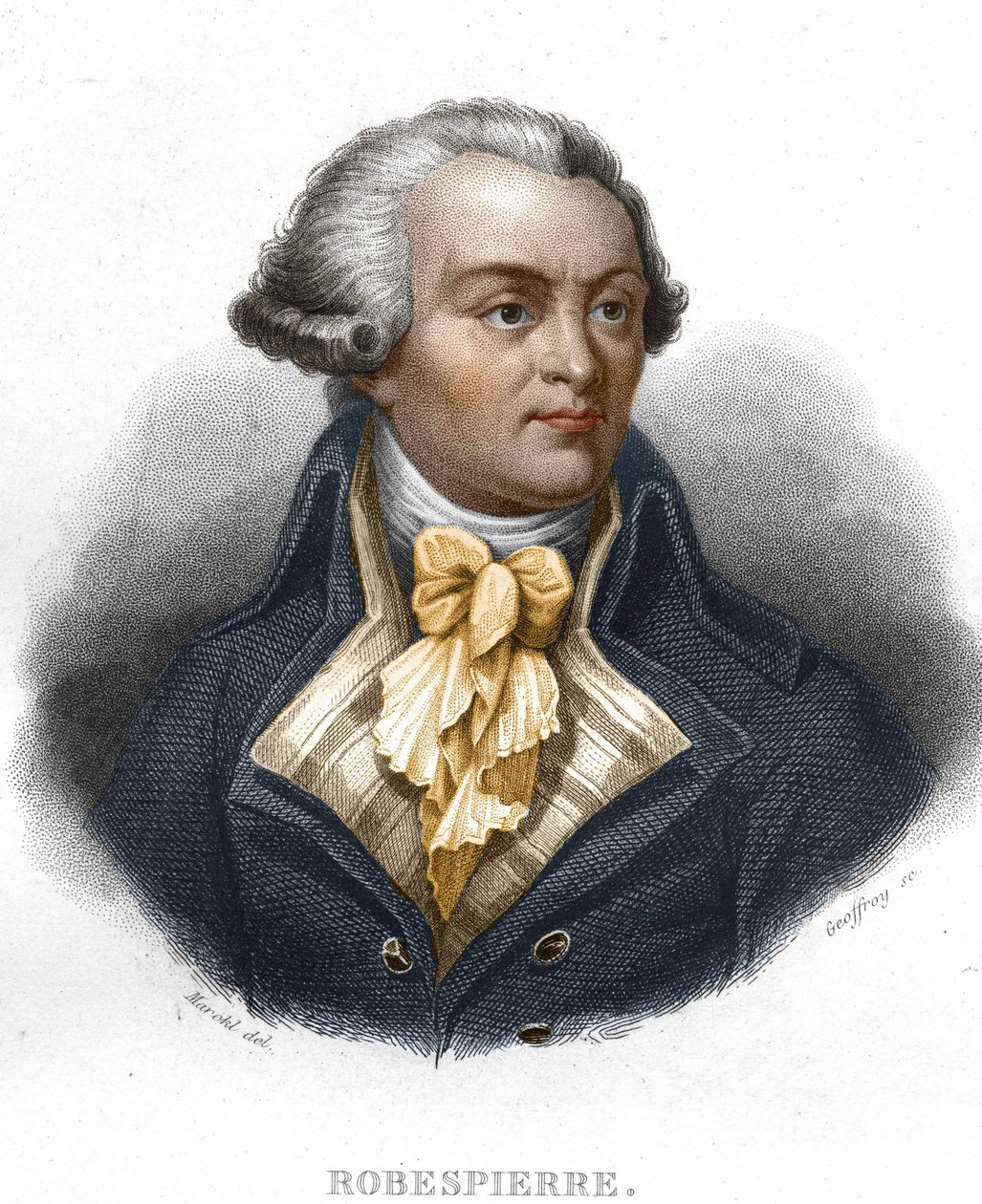 Portræt af Maximilian Marie Isidore af Robespierre (1758-1794), fransk politiker. af Artist Unknown