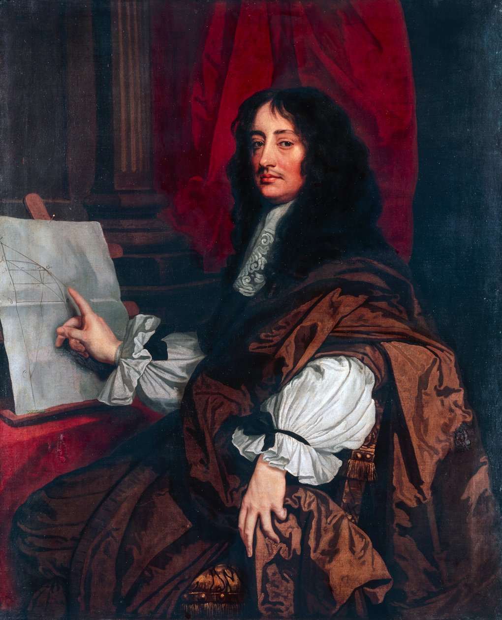 Portræt af William Brouncker (1620 circa-Westminster) af Artist Unknown