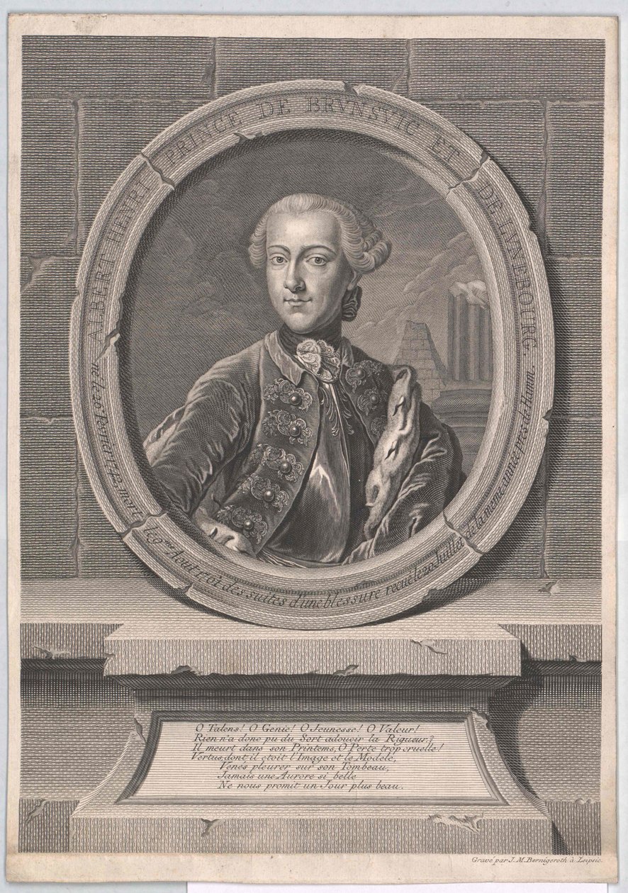 Prins af Braunschweig-Wolfenbüttel Albrecht Henry af Artist Unknown
