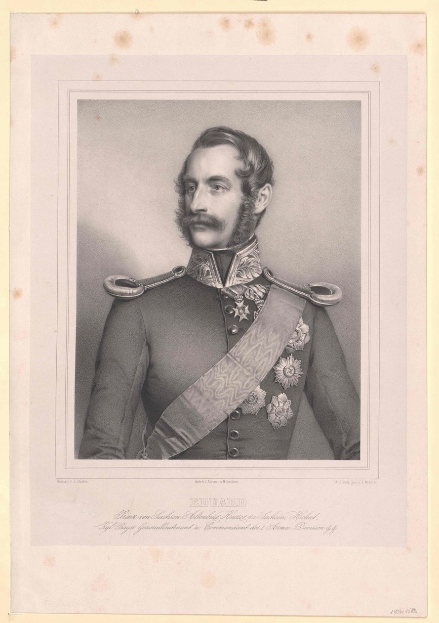 Prins af Sachsen Altenburg Eduard af Artist Unknown
