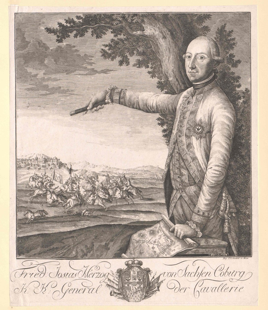 Prins af Sachsen-Coburg-Saalfeld (1737-1815) Frederick Josiah af Artist Unknown