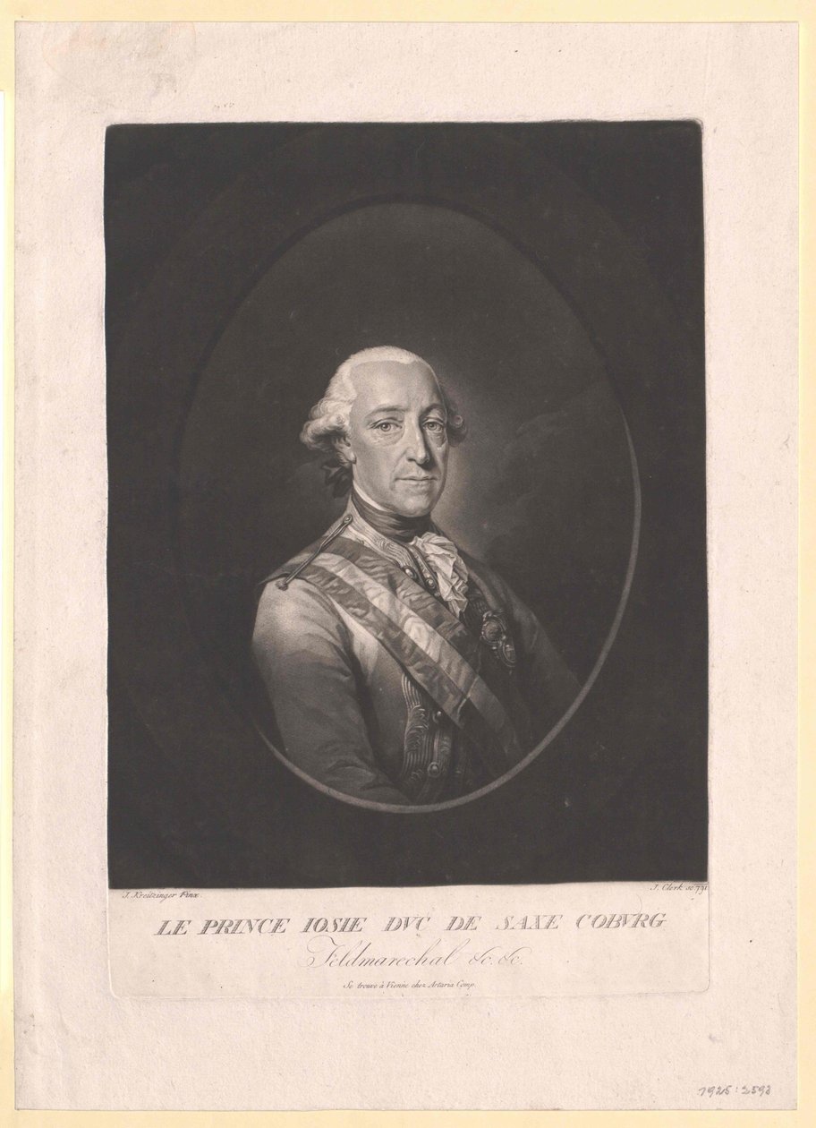 Prins af Sachsen Coburg-Saalfeld Frederic Josiah af Artist Unknown