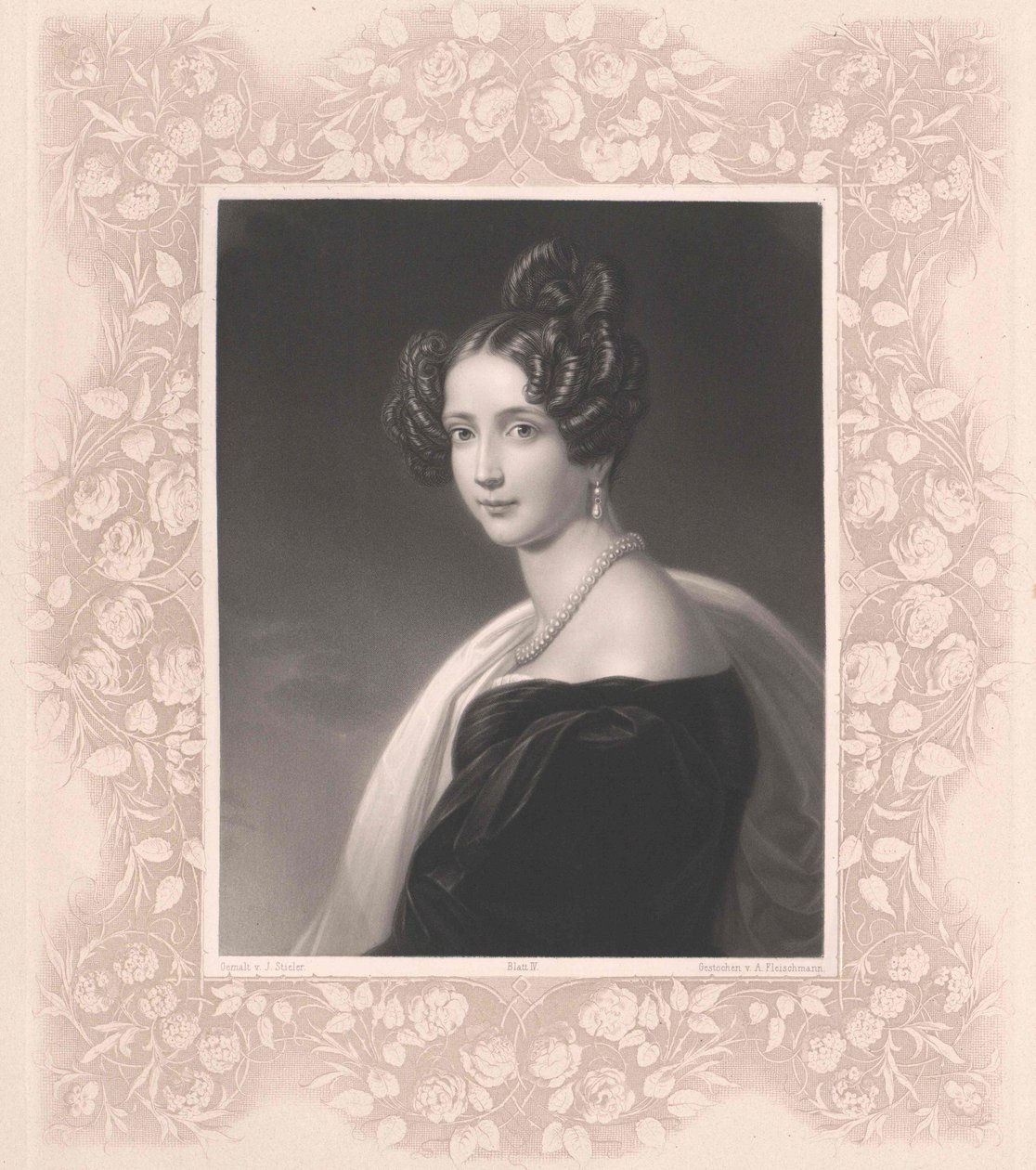 Prinsesse af Bayern Sophie (print) af Artist Unknown