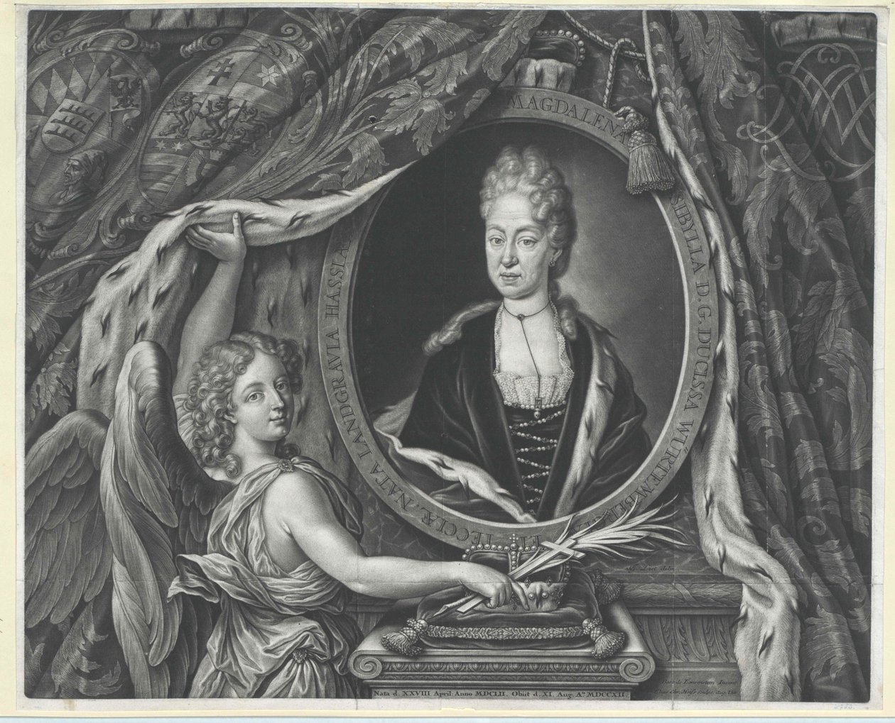 Prinsesse af Hessen-Darmstadt Magdalene Sibylle af Artist Unknown