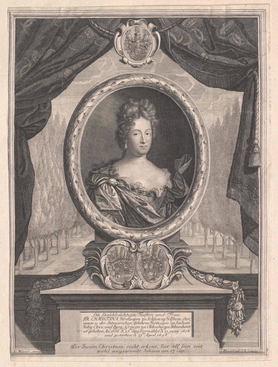 Prinsesse af Sachsen-Weissenfels Christine af Artist Unknown