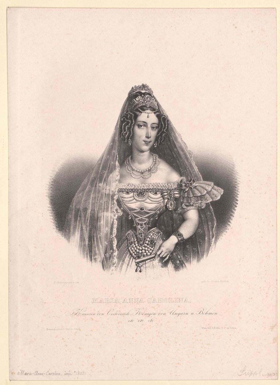 Prinsesse af Savoyen-Sardinien Maria Anna af Artist Unknown