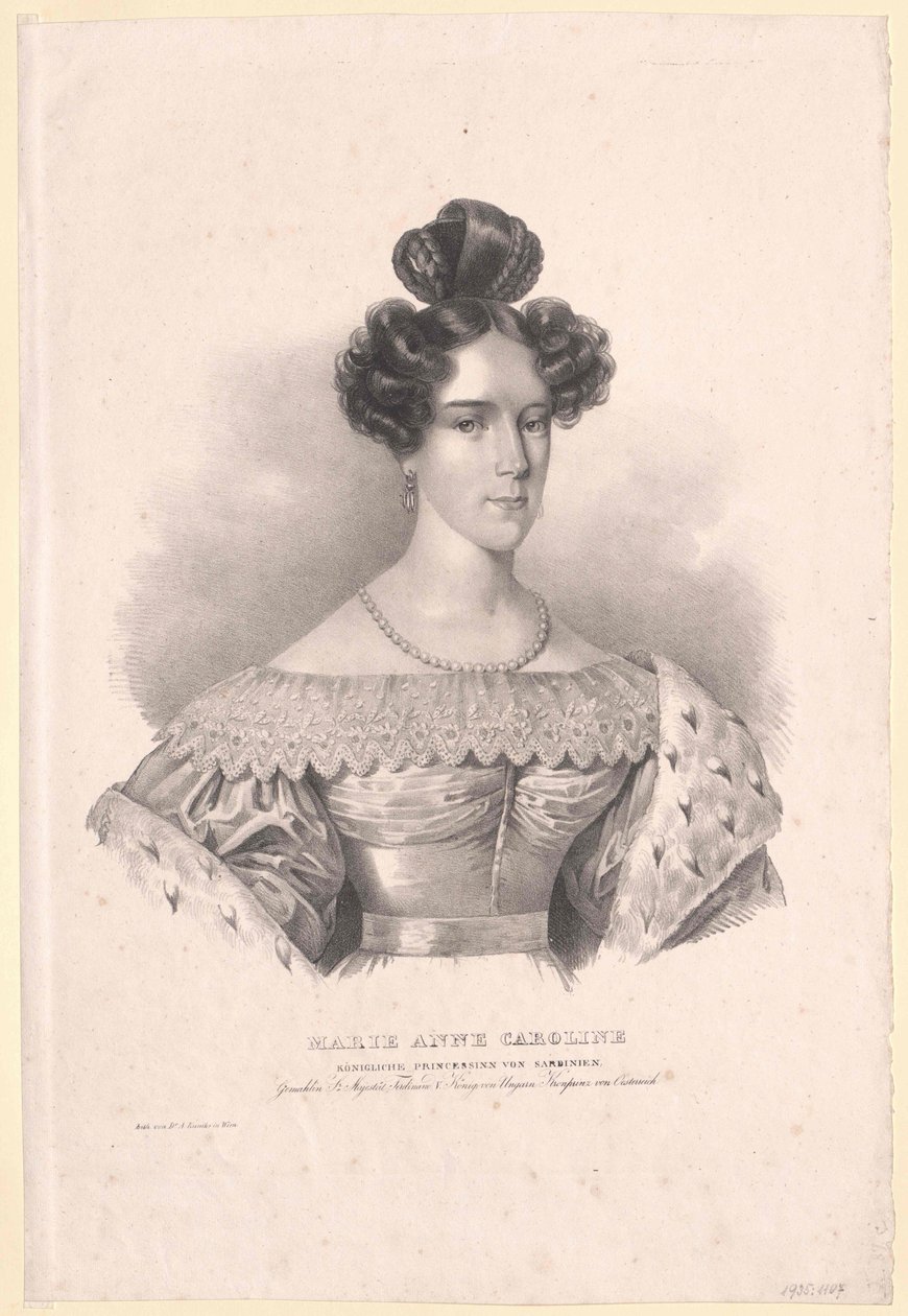 Prinsesse af Savoyen-Sardinien Maria Anna af Artist Unknown
