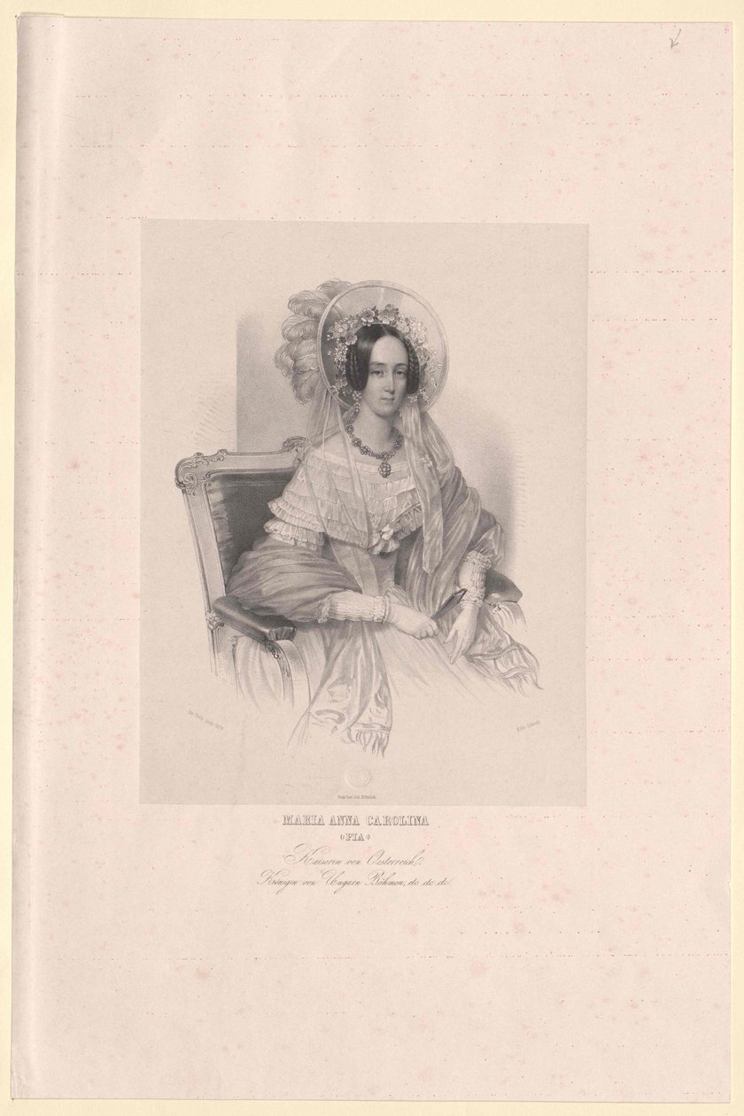 Prinsesse af Savoyen-Sardinien Maria Anna af Artist Unknown
