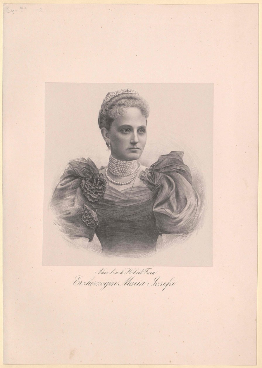 Prinsesse af Sachsen Maria Josefa af Artist Unknown