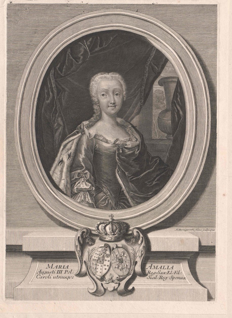 Prinsesse af Sachsen Marie Amalie af Artist Unknown