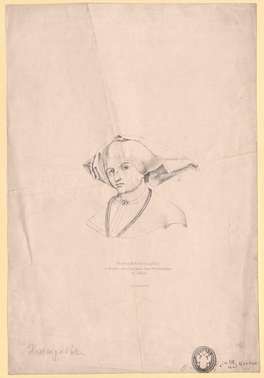Dronning af Polen Jadwiga af Artist Unknown