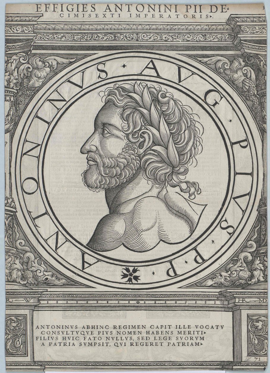 Den romerske kejser Antoninus Pius af Artist Unknown