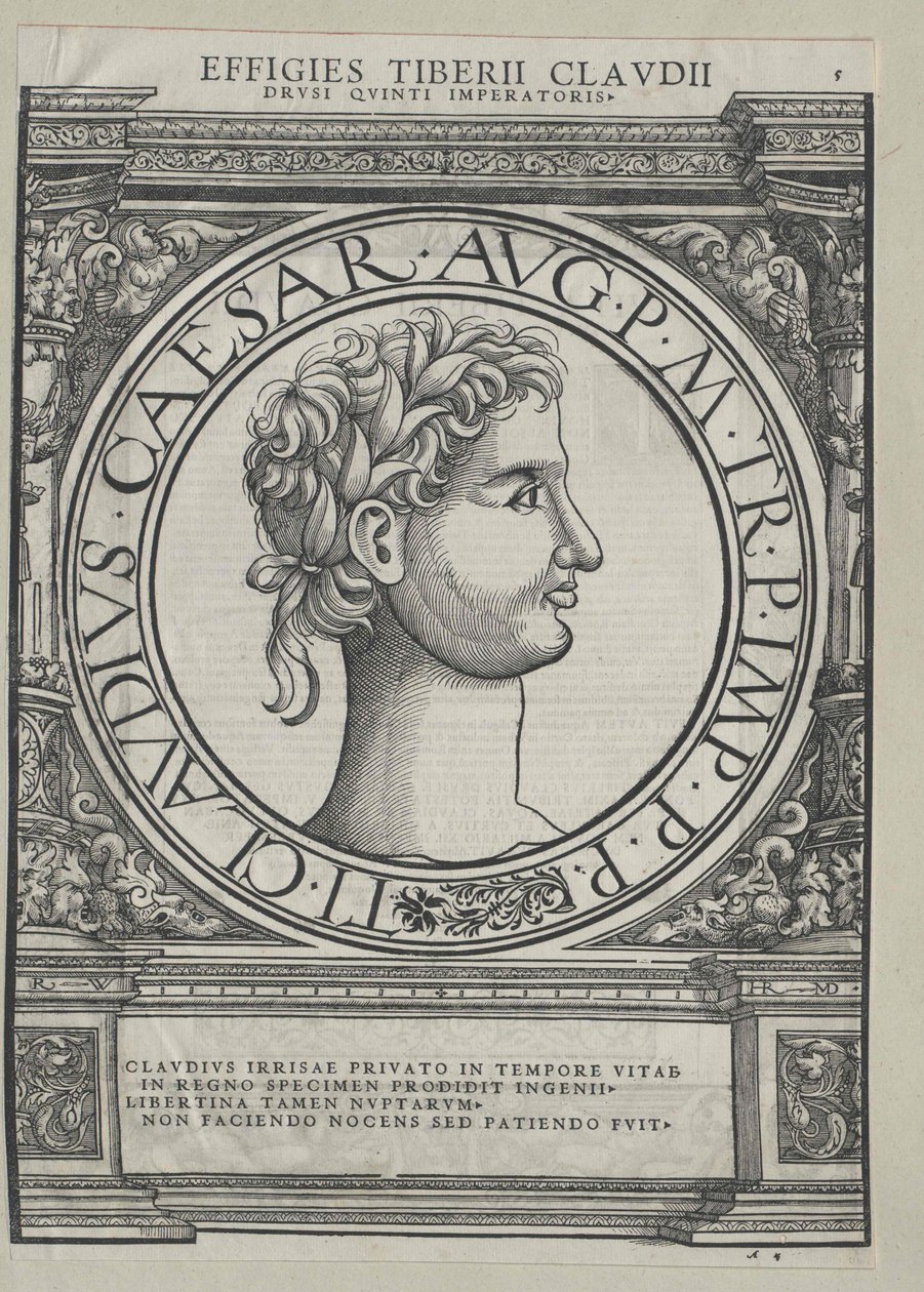 Den romerske kejser Claudius af Artist Unknown