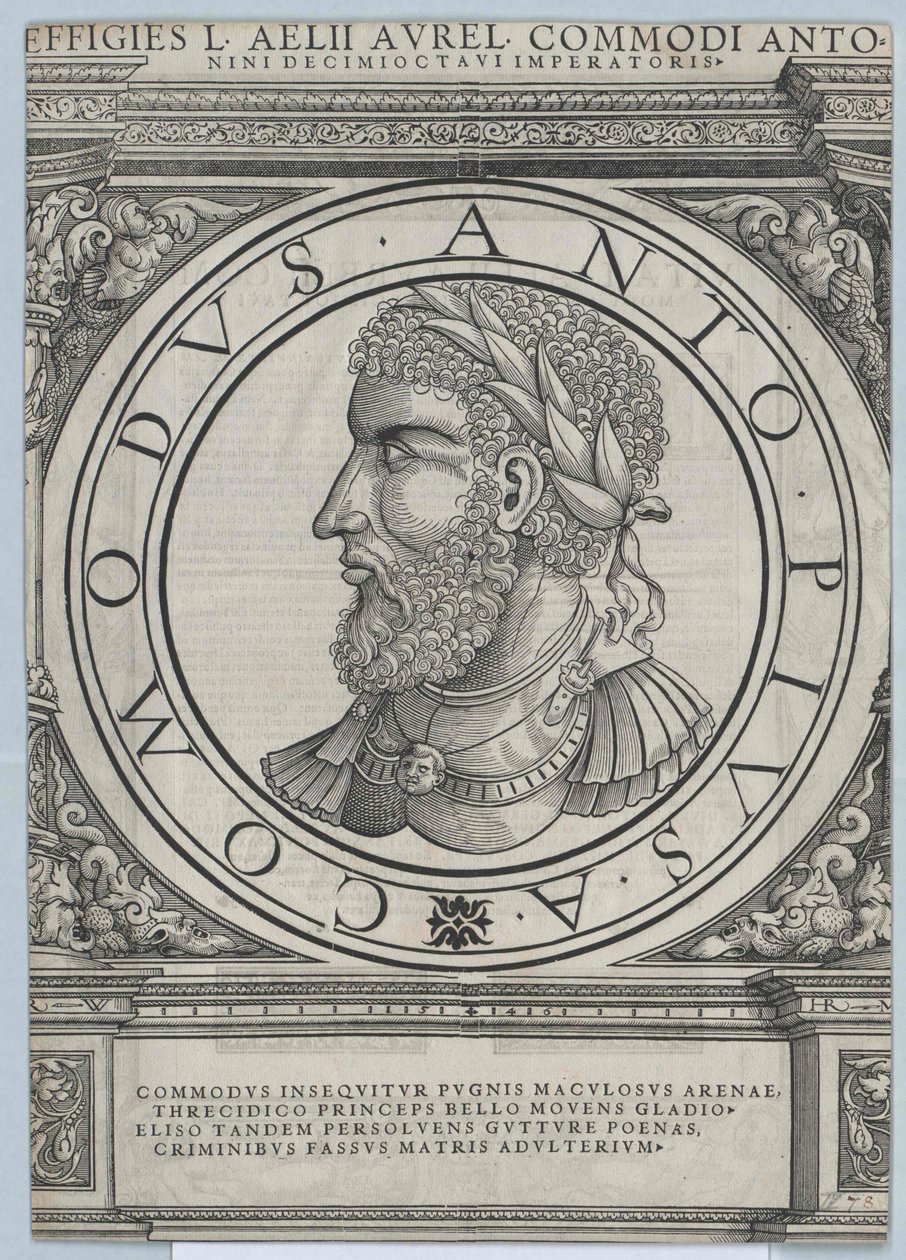 Den romerske kejser Commodus af Artist Unknown