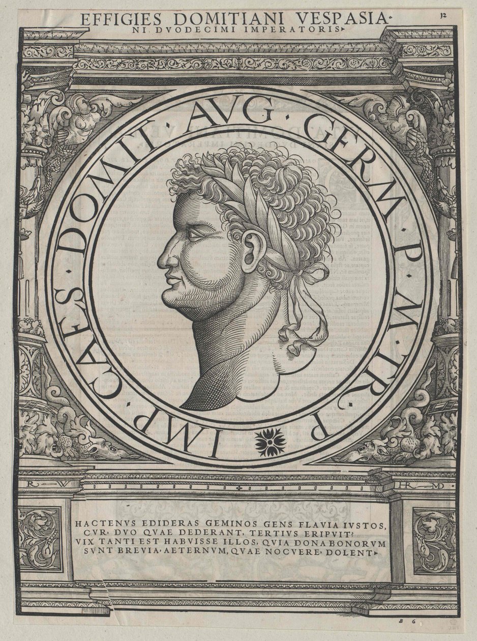 Den romerske kejser Domitian af Artist Unknown