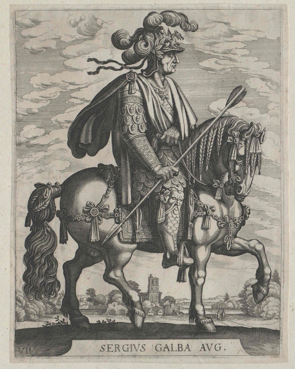 Den romerske kejser Galba af Artist Unknown