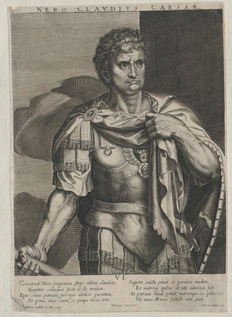 Den romerske kejser Nero af Artist Unknown