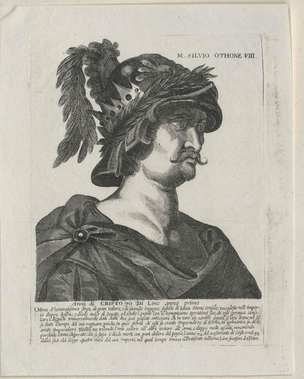 Den romerske kejser Otho (tryk) af Artist Unknown