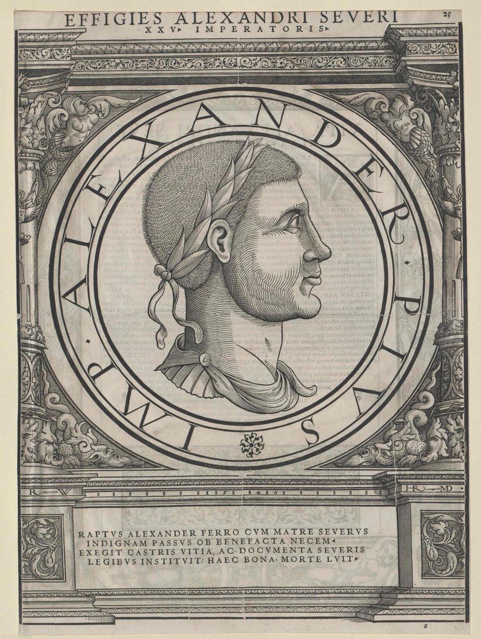 Den romerske kejser Severus Alexander af Artist Unknown