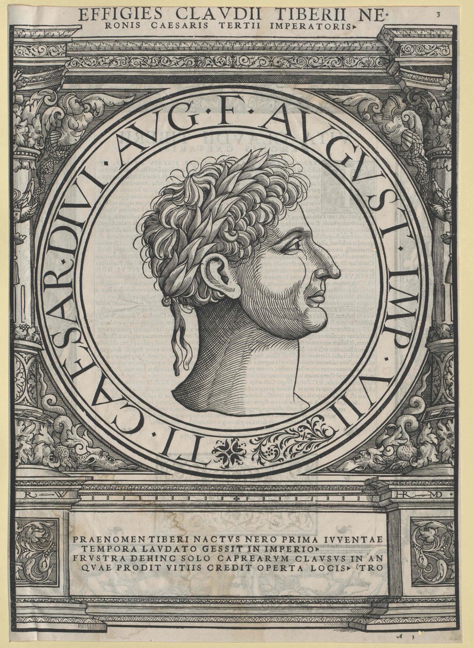 Den romerske kejser Tiberius af Artist Unknown