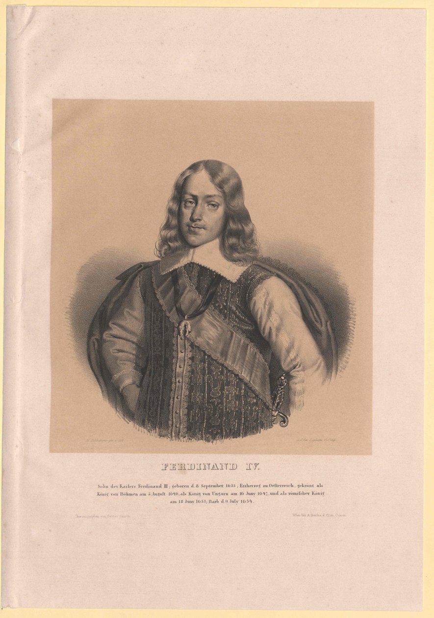 Den romerske konge Ferdinand IV af Artist Unknown
