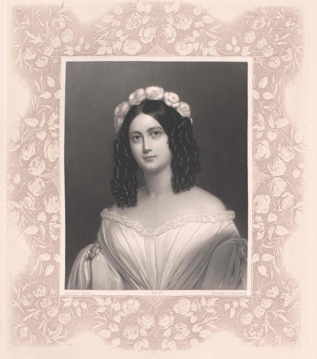 Rosalie Julie von Wuellerstorf og Urbair (print) af Artist Unknown
