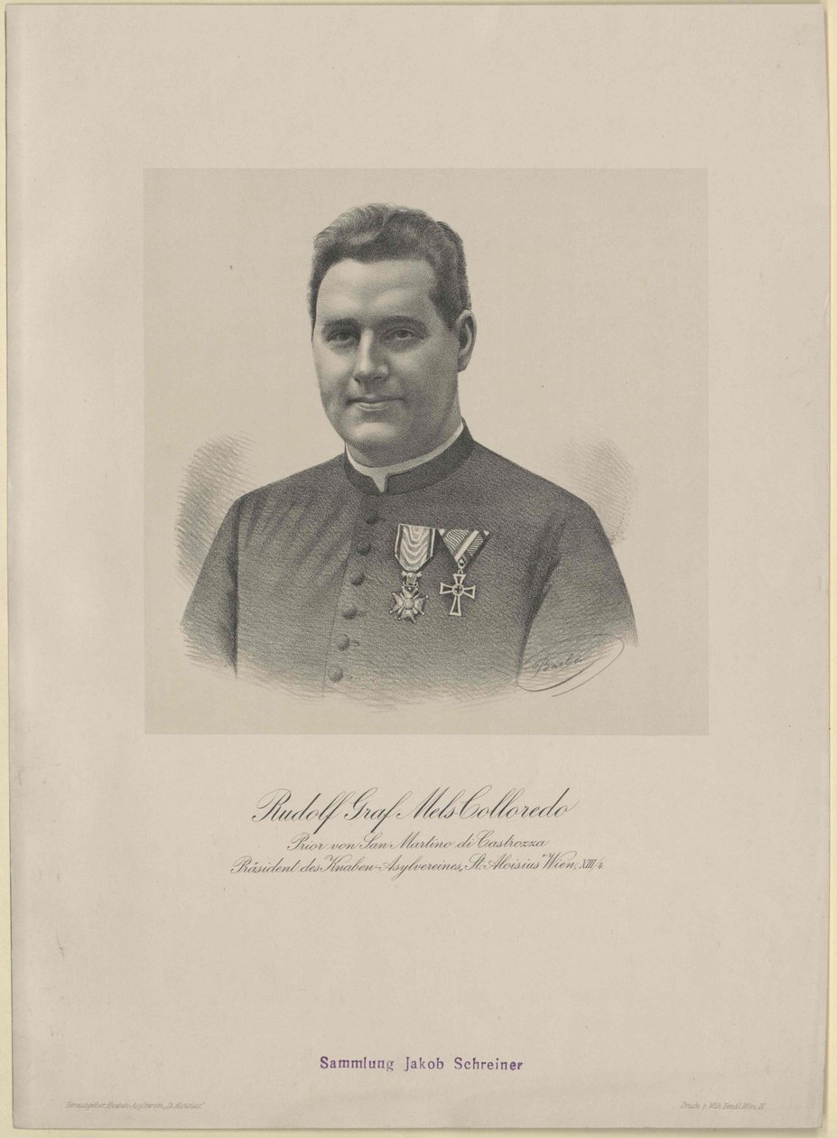 Rudolf Graf Mels-Colloredo (print) af Artist Unknown