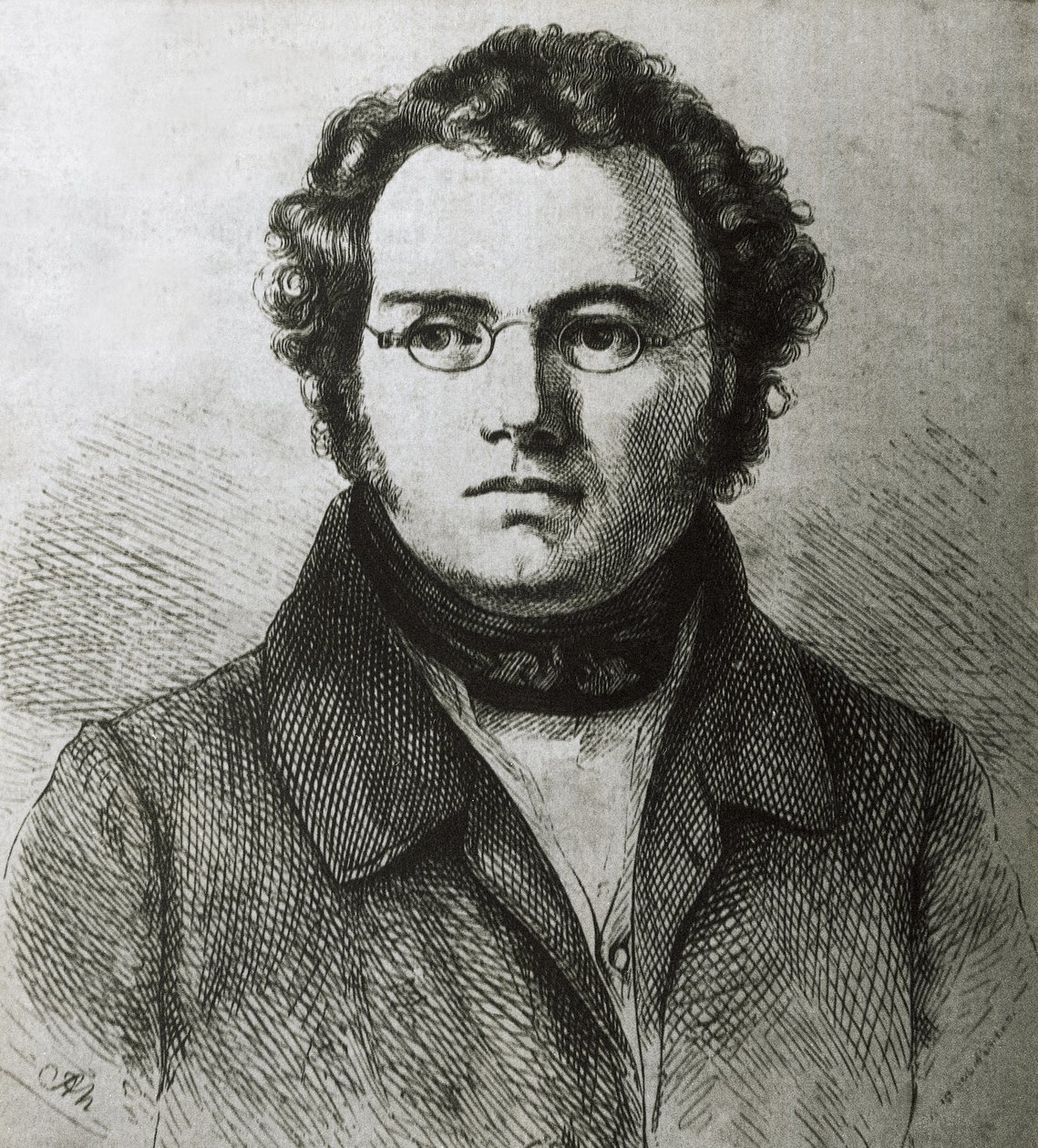 SCHUBERT, Franz (1797-1828). Østrigsk romantisk komponist. Ætsning. af Artist Unknown
