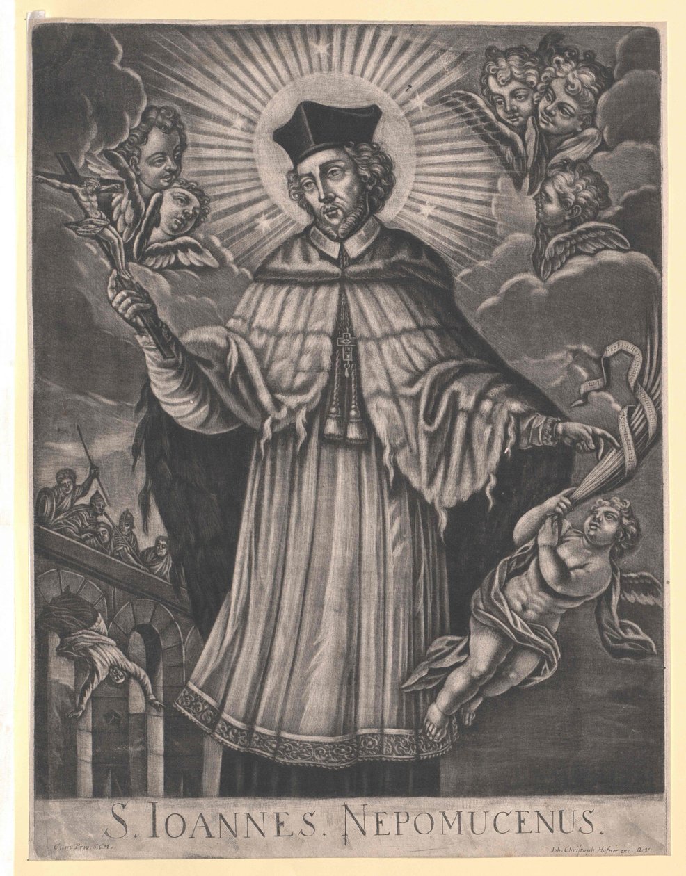 Sankt Johannes af Pomuk af Artist Unknown